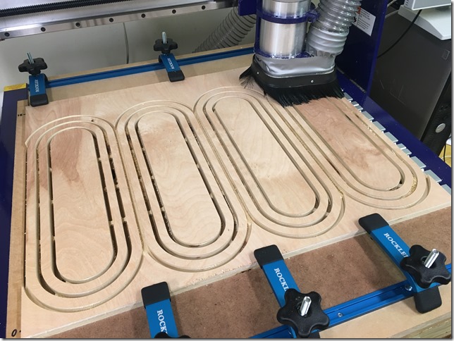 Cutting the walls on a CNC router machine